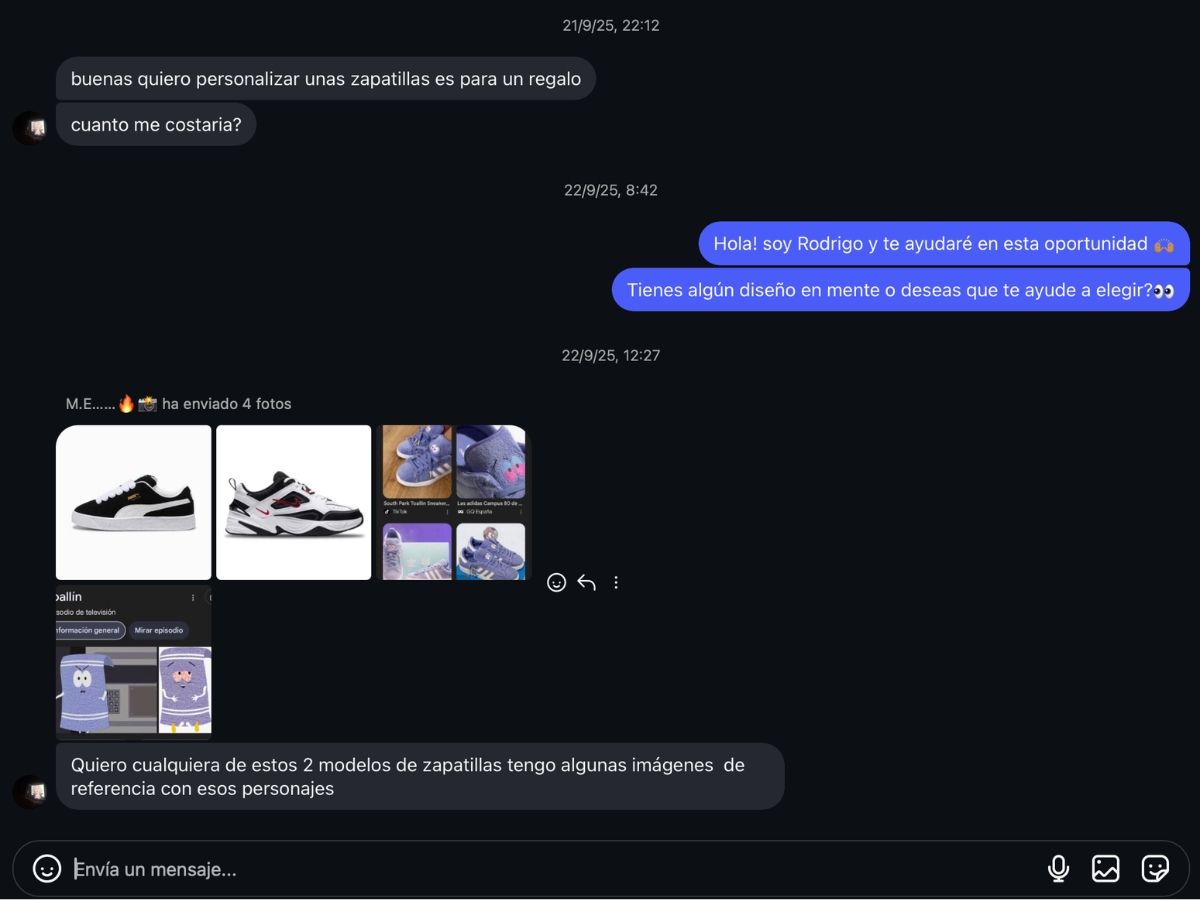 Etapa 01: Primer contacto — proceso de personalización artesanal DePeru Custom